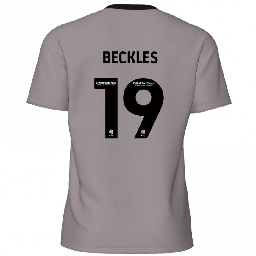 Enfant Football Maillot Omar Beckles #19 Gris Tenues Extérieur 2024/25 Canada