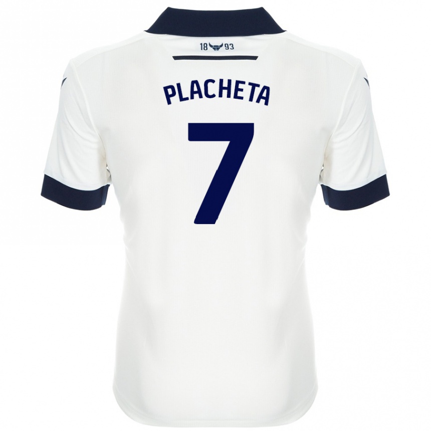 Enfant Football Maillot Przemyslaw Placheta #7 Blanc Bleu Marine Tenues Extérieur 2024/25 Canada