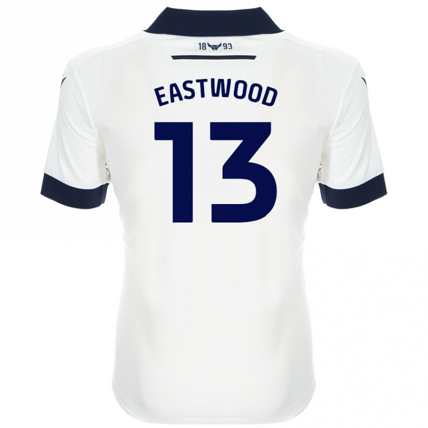 Enfant Football Maillot Simon Eastwood #13 Blanc Bleu Marine Tenues Extérieur 2024/25 Canada