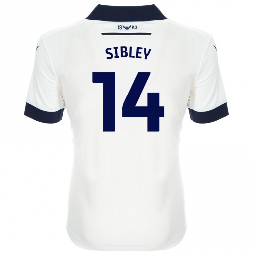 Enfant Football Maillot Louie Sibley #14 Blanc Bleu Marine Tenues Extérieur 2024/25 Canada