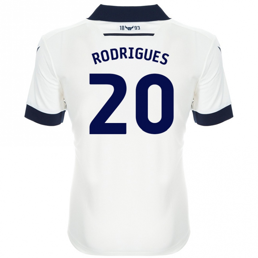 Enfant Football Maillot Rúben Rodrigues #20 Blanc Bleu Marine Tenues Extérieur 2024/25 Canada