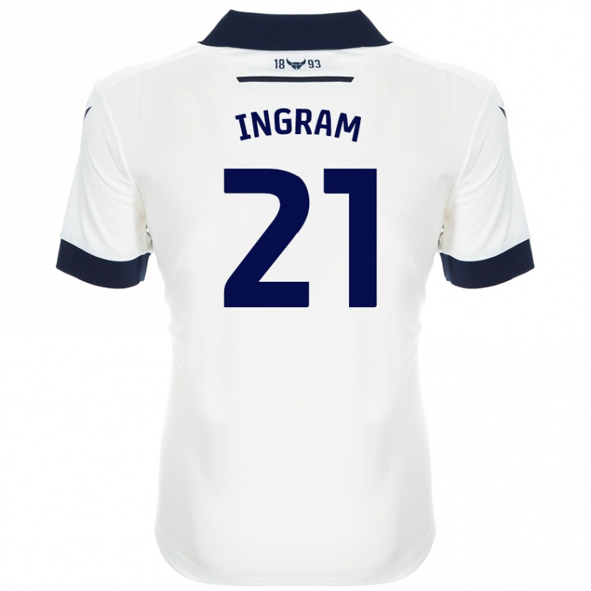 Enfant Football Maillot Matt Ingram #21 Blanc Bleu Marine Tenues Extérieur 2024/25 Canada