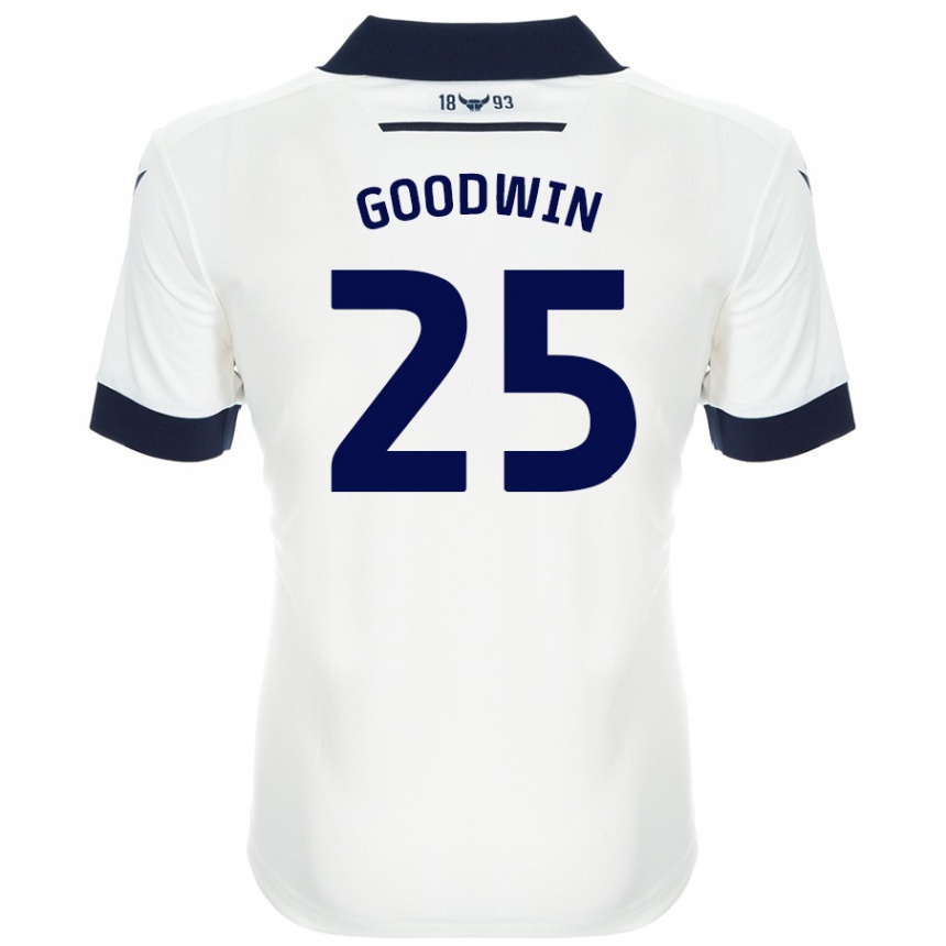 Enfant Football Maillot Will Goodwin #25 Blanc Bleu Marine Tenues Extérieur 2024/25 Canada