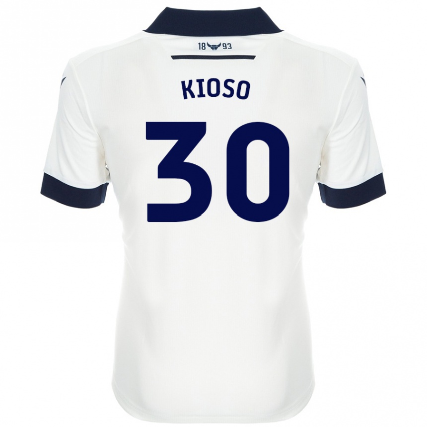 Enfant Football Maillot Peter Kioso #30 Blanc Bleu Marine Tenues Extérieur 2024/25 Canada