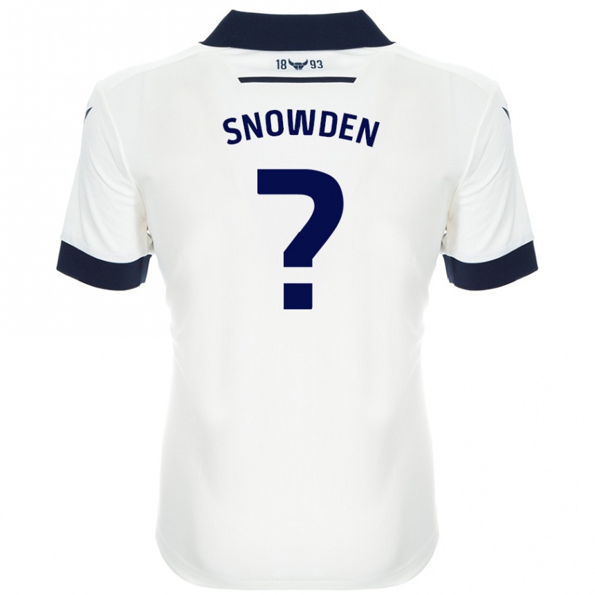 Enfant Football Maillot Leo Snowden #0 Blanc Bleu Marine Tenues Extérieur 2024/25 Canada