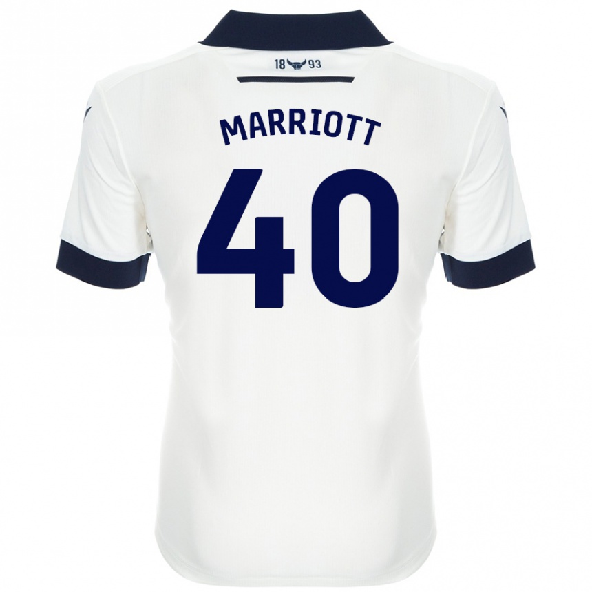 Enfant Football Maillot Monty Marriott #40 Blanc Bleu Marine Tenues Extérieur 2024/25 Canada