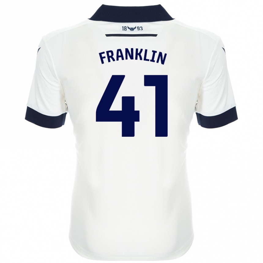 Enfant Football Maillot George Franklin #41 Blanc Bleu Marine Tenues Extérieur 2024/25 Canada