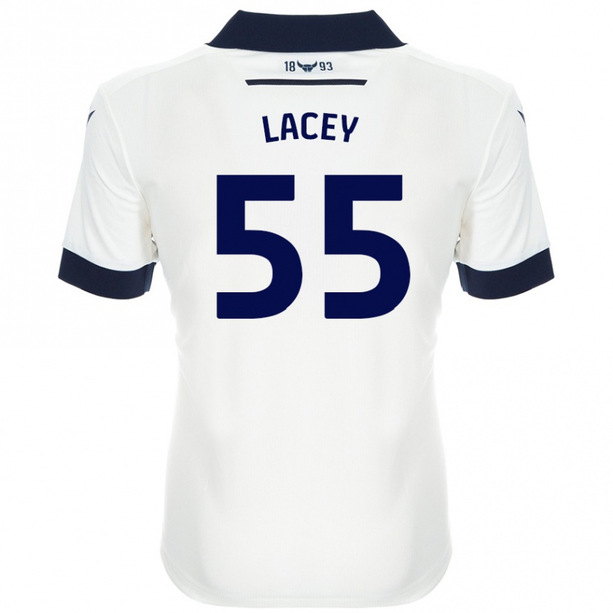 Enfant Football Maillot Aaron Lacey #55 Blanc Bleu Marine Tenues Extérieur 2024/25 Canada