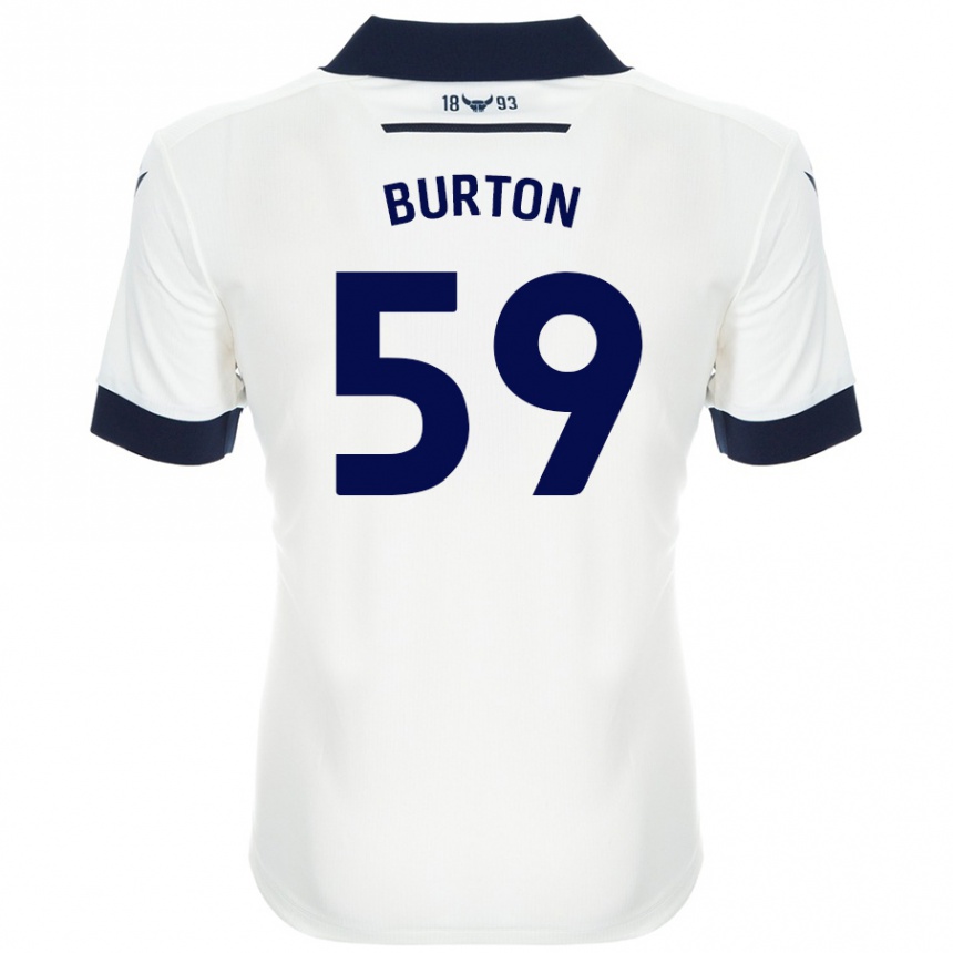 Enfant Football Maillot Kasway Burton #59 Blanc Bleu Marine Tenues Extérieur 2024/25 Canada