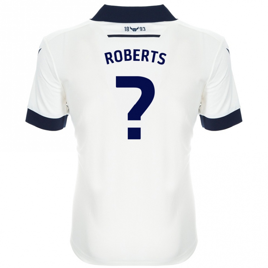 Enfant Football Maillot Amber Roberts #0 Blanc Bleu Marine Tenues Extérieur 2024/25 Canada