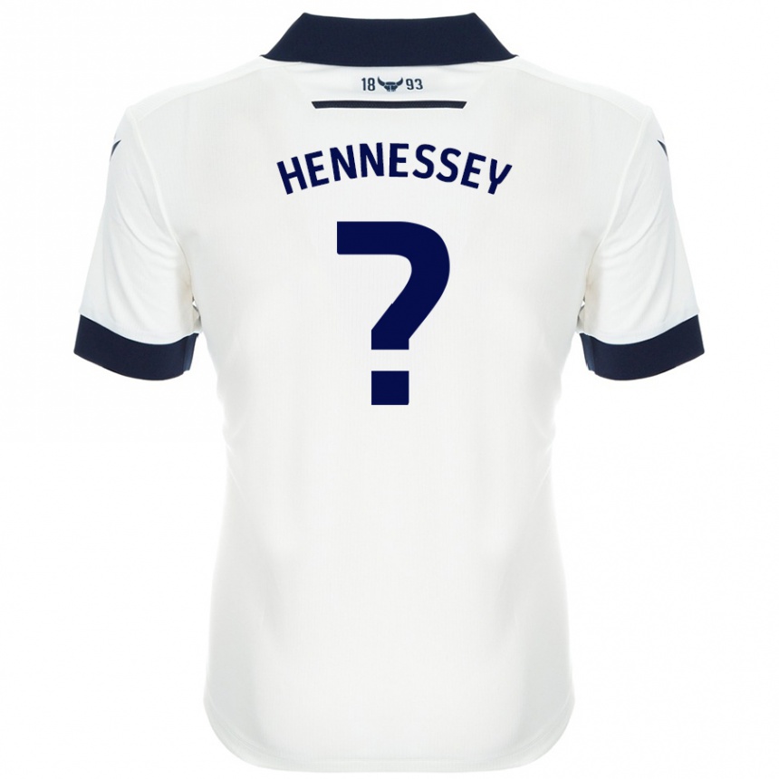 Enfant Football Maillot Laura Hennessey #0 Blanc Bleu Marine Tenues Extérieur 2024/25 Canada