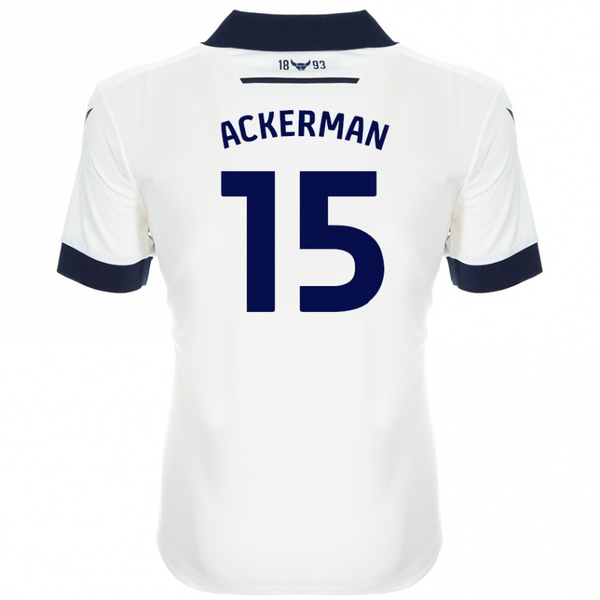 Enfant Football Maillot Daisy Ackerman #15 Blanc Bleu Marine Tenues Extérieur 2024/25 Canada