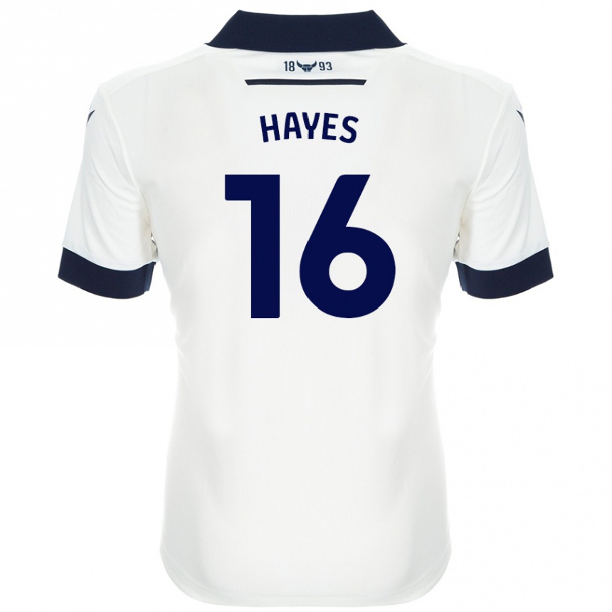 Enfant Football Maillot Georgia Hayes #16 Blanc Bleu Marine Tenues Extérieur 2024/25 Canada