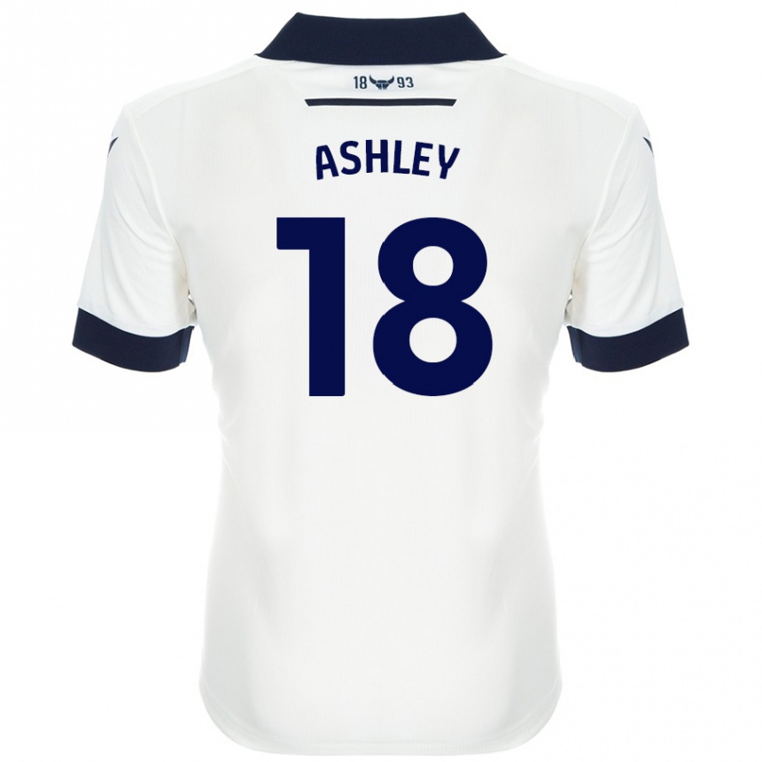 Enfant Football Maillot Alex Ashley #18 Blanc Bleu Marine Tenues Extérieur 2024/25 Canada