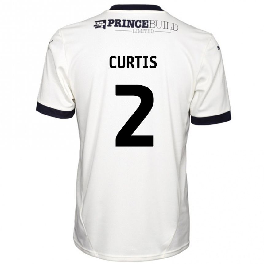 Enfant Football Maillot Sam Curtis #2 Blanc Cassé Noir Tenues Extérieur 2024/25 Canada