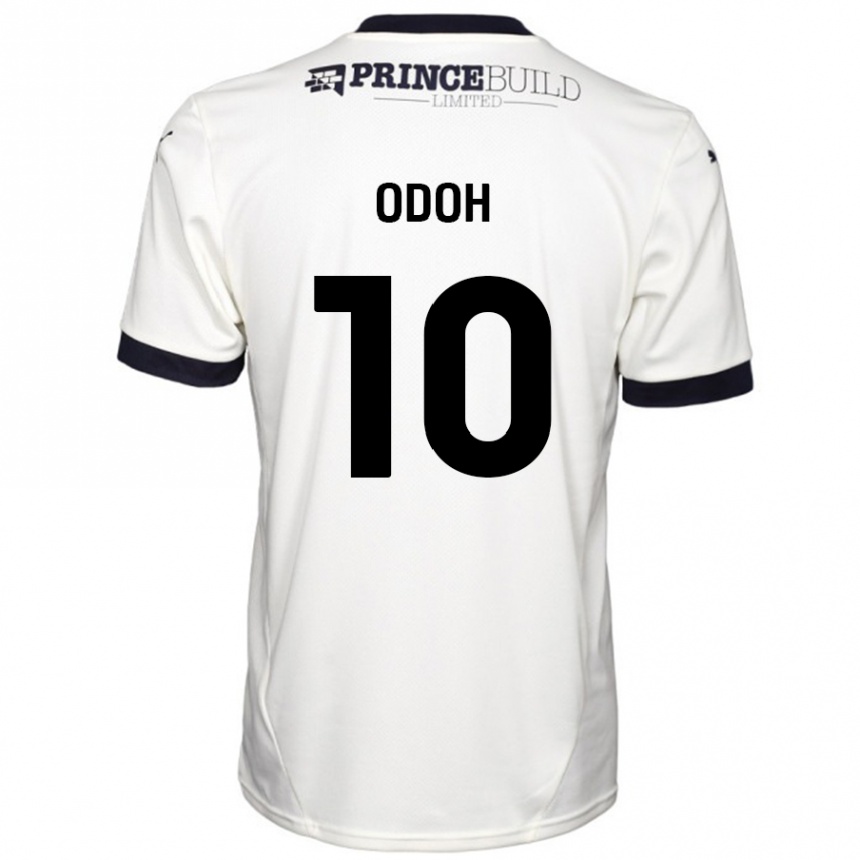 Kids Football Abraham Odoh #10 Off White Black Away Jersey 2024/25 T-Shirt Canada