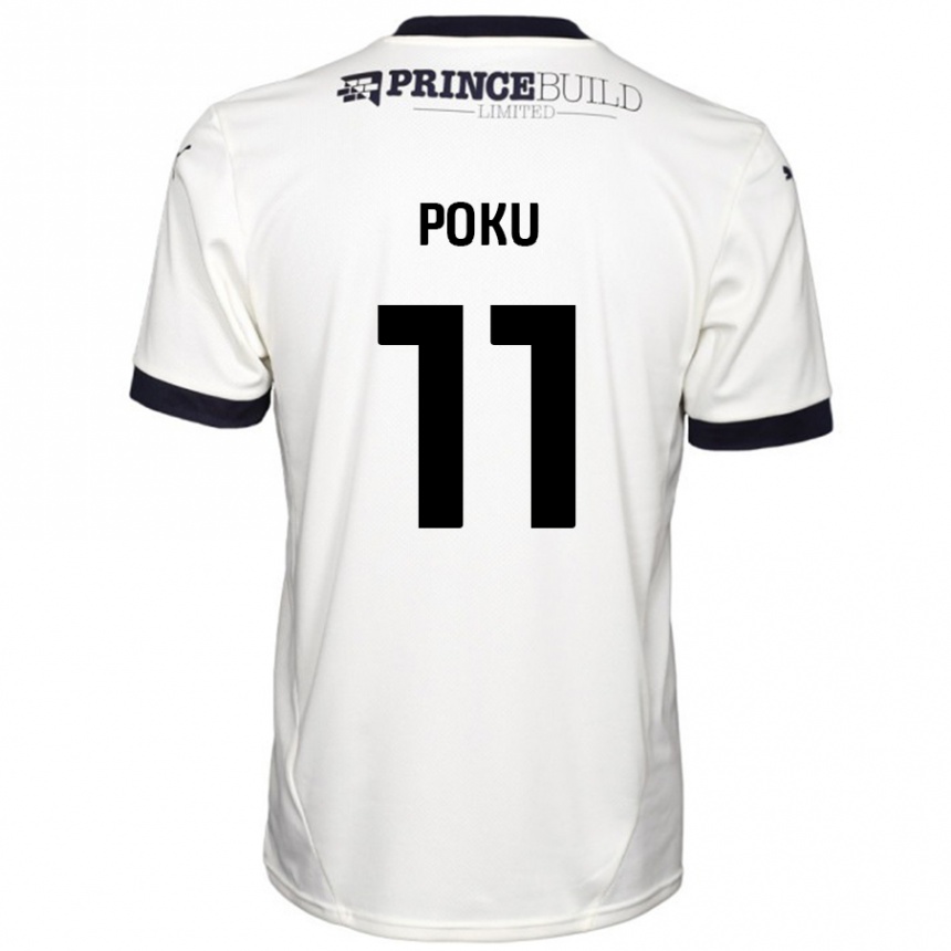 Enfant Football Maillot Kwame Poku #11 Blanc Cassé Noir Tenues Extérieur 2024/25 Canada