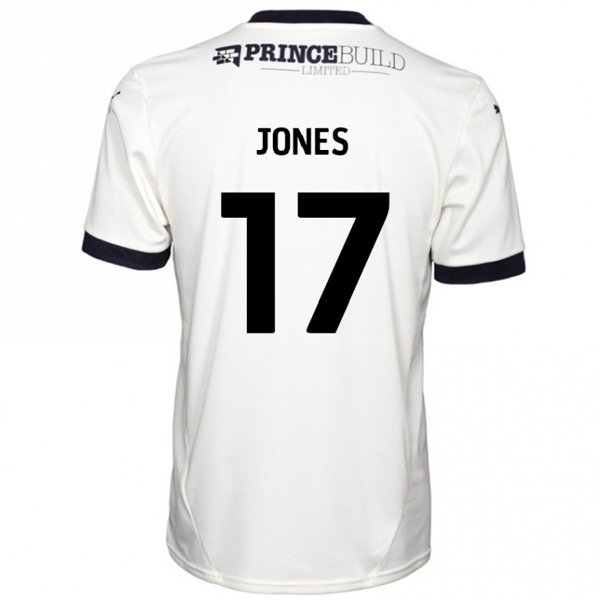 Kids Football Ricky-Jade Jones #17 Off White Black Away Jersey 2024/25 T-Shirt Canada