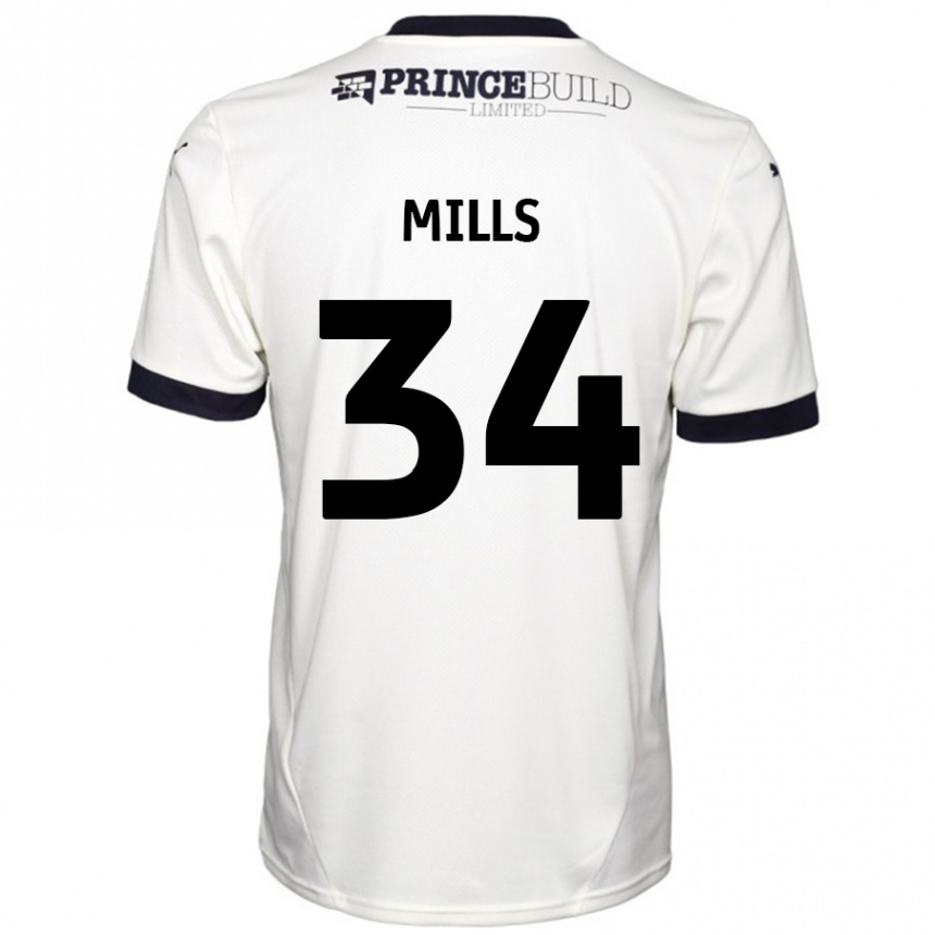 Enfant Football Maillot Harley Mills #34 Blanc Cassé Noir Tenues Extérieur 2024/25 Canada