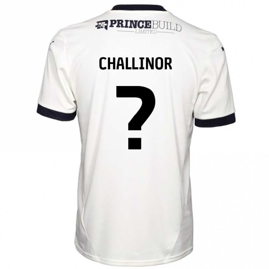 Enfant Football Maillot Ben Challinor #0 Blanc Cassé Noir Tenues Extérieur 2024/25 Canada