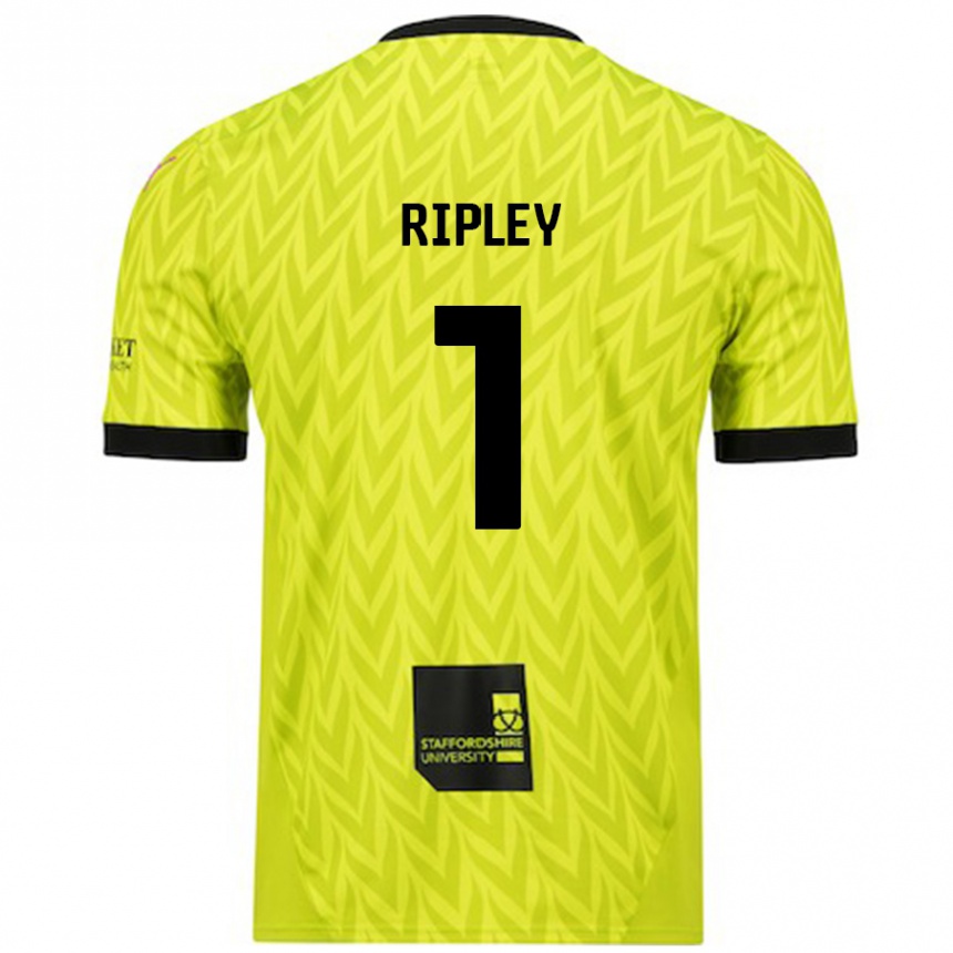 Enfant Football Maillot Connor Ripley #1 Vert Fluo Tenues Extérieur 2024/25 Canada