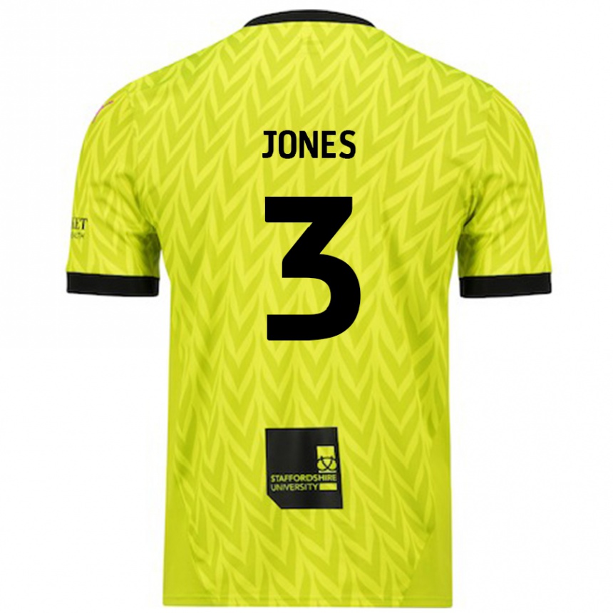 Enfant Football Maillot Dan Jones #3 Vert Fluo Tenues Extérieur 2024/25 Canada