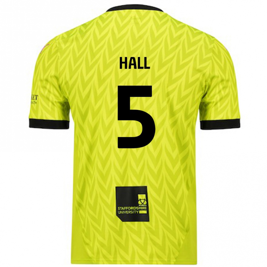 Enfant Football Maillot Connor Hall #5 Vert Fluo Tenues Extérieur 2024/25 Canada