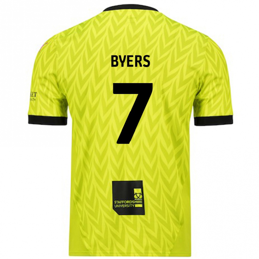 Enfant Football Maillot George Byers #7 Vert Fluo Tenues Extérieur 2024/25 Canada