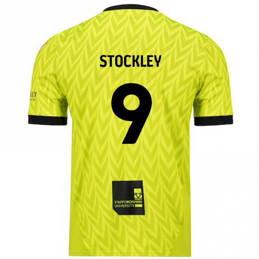 Enfant Football Maillot Jayden Stockley #9 Vert Fluo Tenues Extérieur 2024/25 Canada