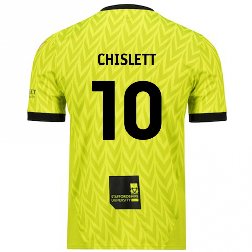 Enfant Football Maillot Ethan Chislett #10 Vert Fluo Tenues Extérieur 2024/25 Canada