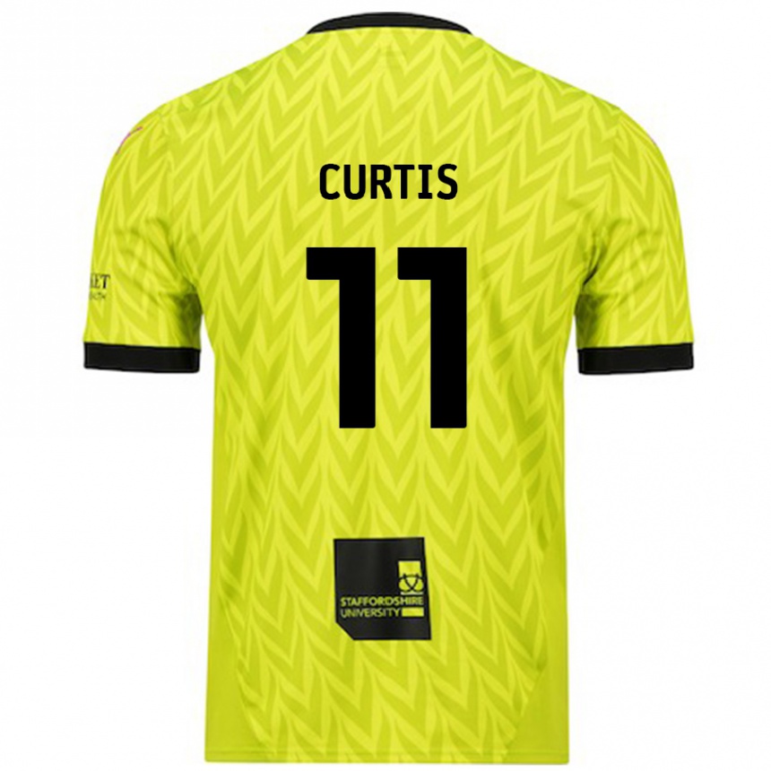 Enfant Football Maillot Ronan Curtis #11 Vert Fluo Tenues Extérieur 2024/25 Canada