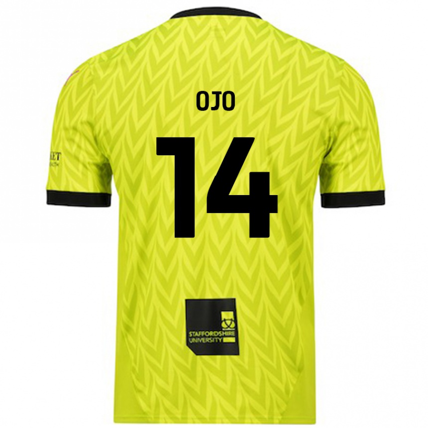 Kids Football Funso Ojo #14 Fluorescent Green Away Jersey 2024/25 T-Shirt Canada