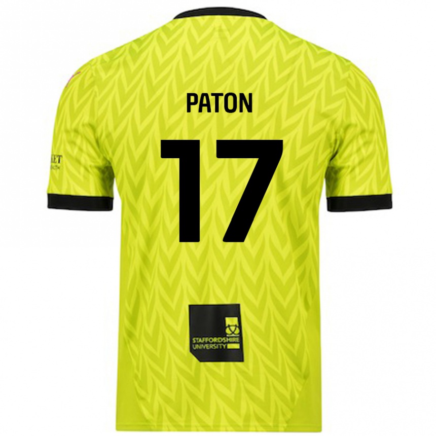 Enfant Football Maillot Ruari Paton #17 Vert Fluo Tenues Extérieur 2024/25 Canada