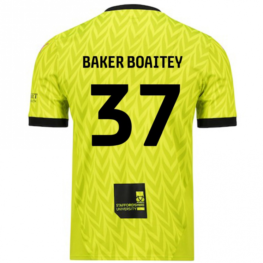 Enfant Football Maillot Benicio Baker-Boaitey #37 Vert Fluo Tenues Extérieur 2024/25 Canada