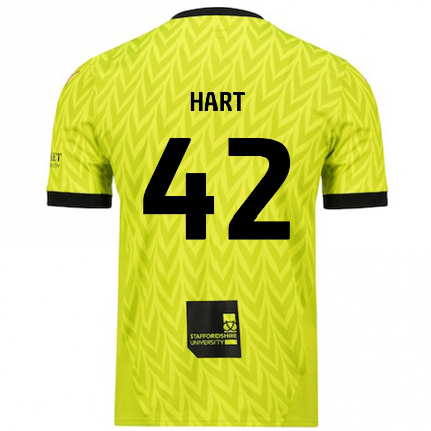 Kids Football Sam Hart #42 Fluorescent Green Away Jersey 2024/25 T-Shirt Canada