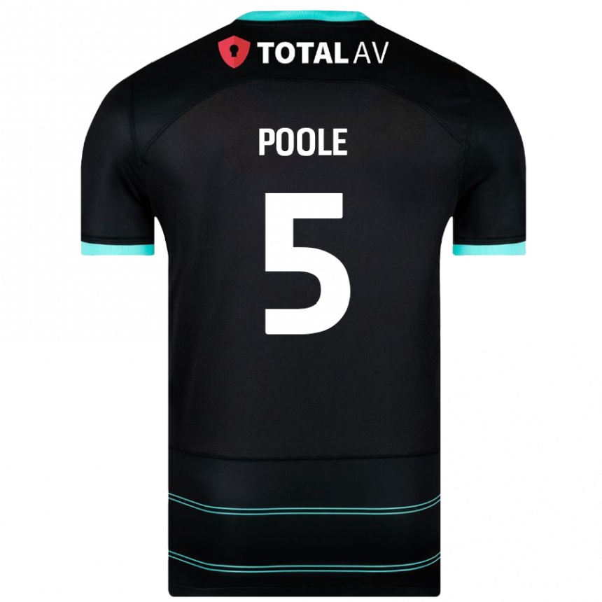 Enfant Football Maillot Regan Poole #5 Noir Tenues Extérieur 2024/25 Canada