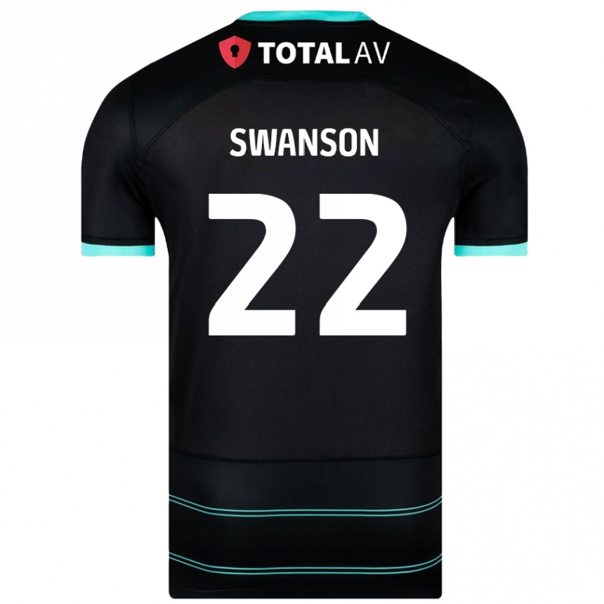 Enfant Football Maillot Zak Swanson #22 Noir Tenues Extérieur 2024/25 Canada