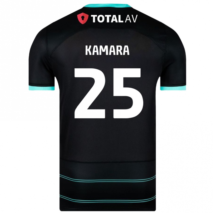 Enfant Football Maillot Abdoulaye Kamara #25 Noir Tenues Extérieur 2024/25 Canada