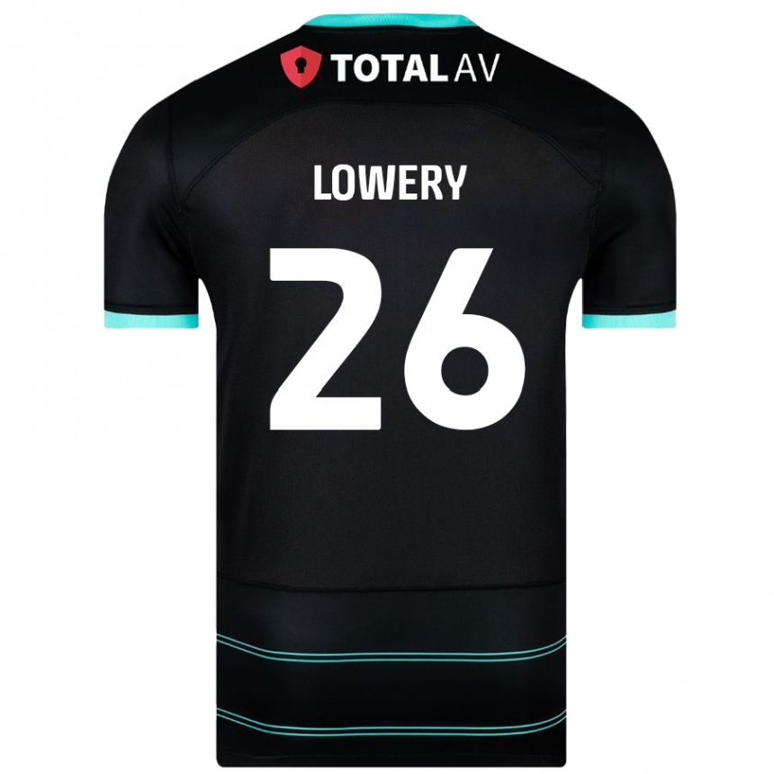 Enfant Football Maillot Tom Lowery #26 Noir Tenues Extérieur 2024/25 Canada