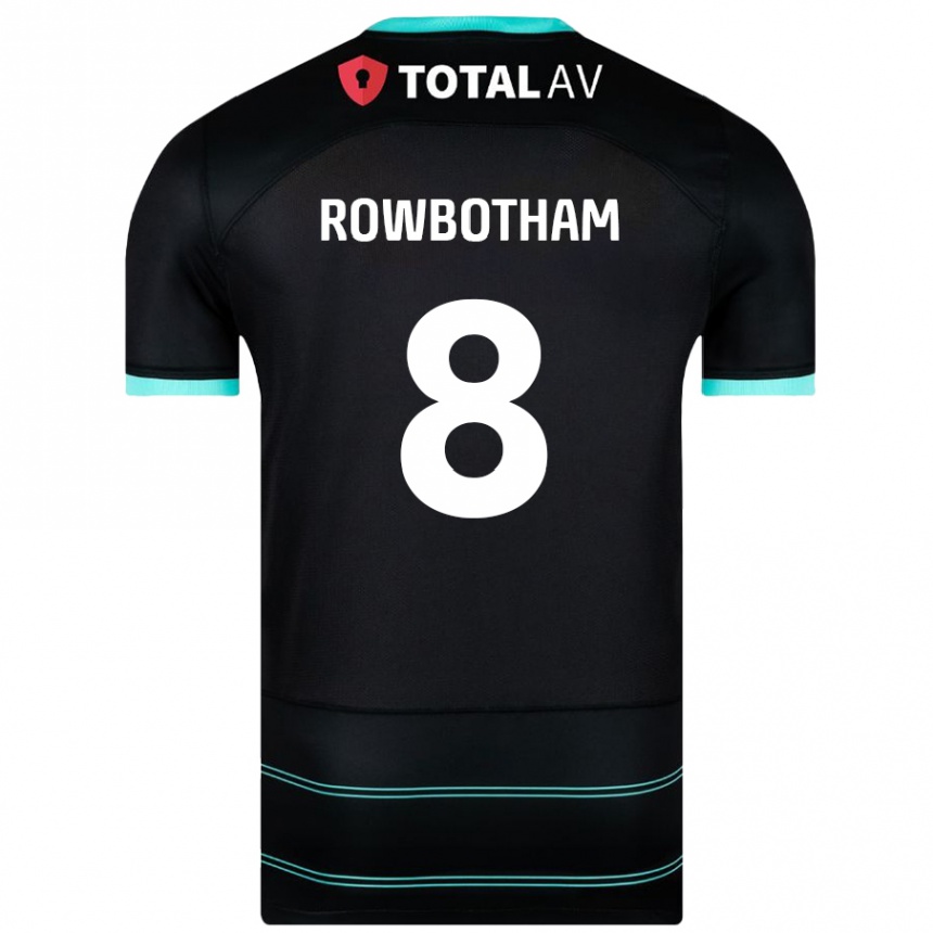 Enfant Football Maillot Ava Rowbotham #8 Noir Tenues Extérieur 2024/25 Canada