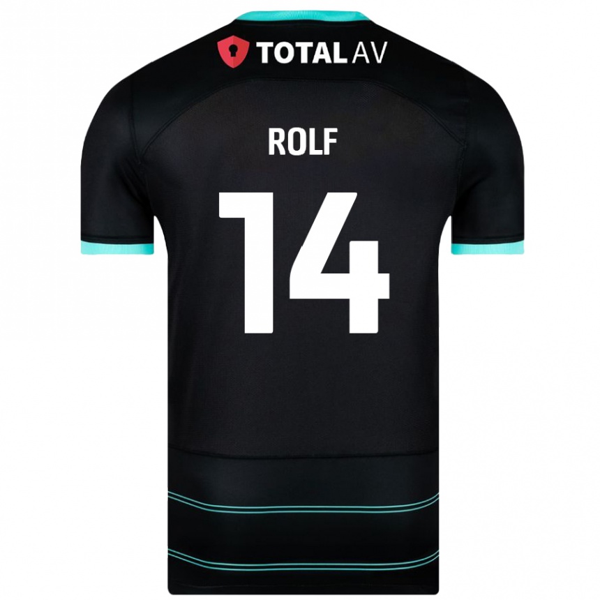 Enfant Football Maillot Annie Rolf #14 Noir Tenues Extérieur 2024/25 Canada