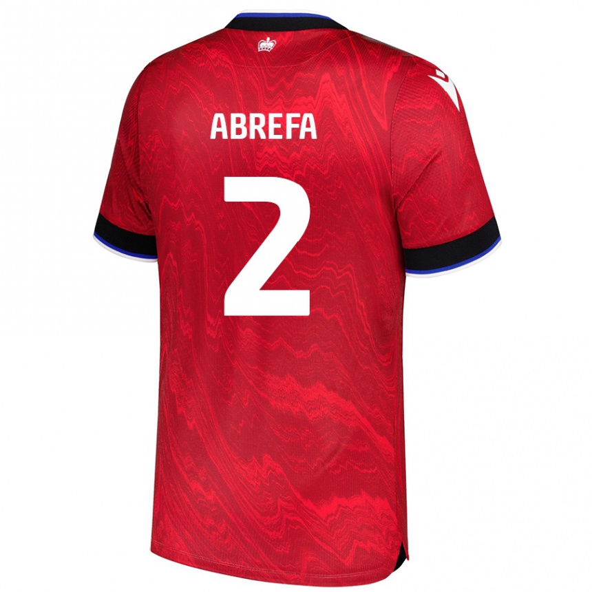 Kids Football Kelvin Abrefa #2 Red Black Away Jersey 2024/25 T-Shirt Canada