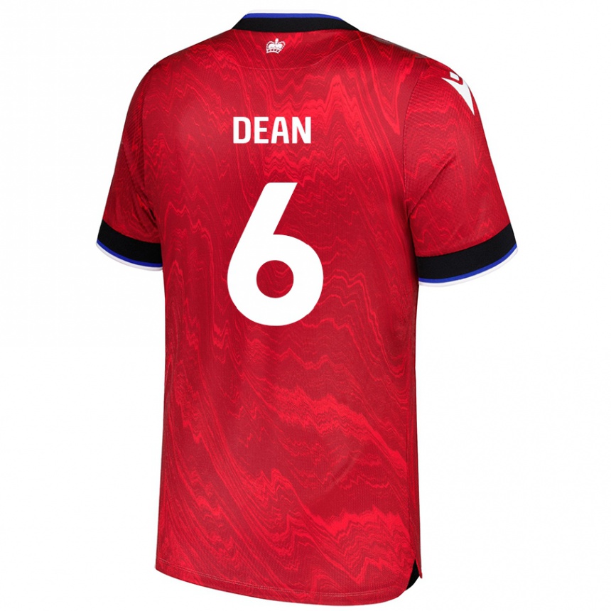 Kids Football Harlee Dean #6 Red Black Away Jersey 2024/25 T-Shirt Canada