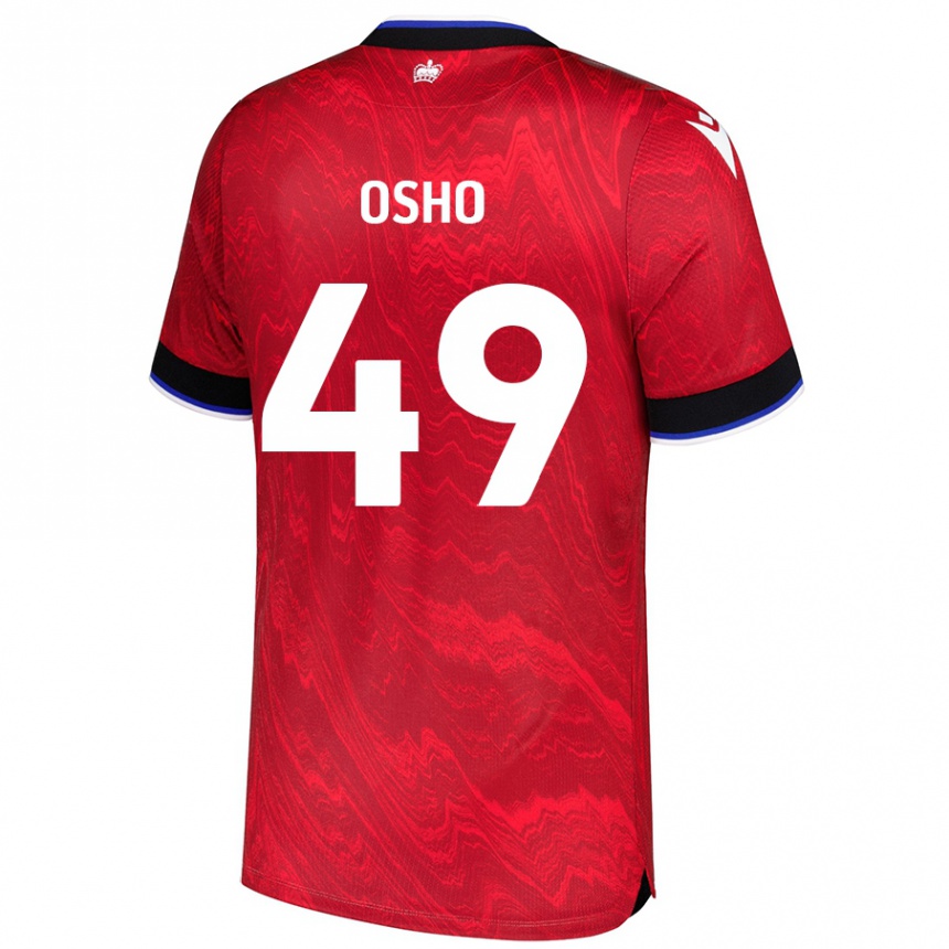 Kids Football Emmanuel Osho #49 Red Black Away Jersey 2024/25 T-Shirt Canada