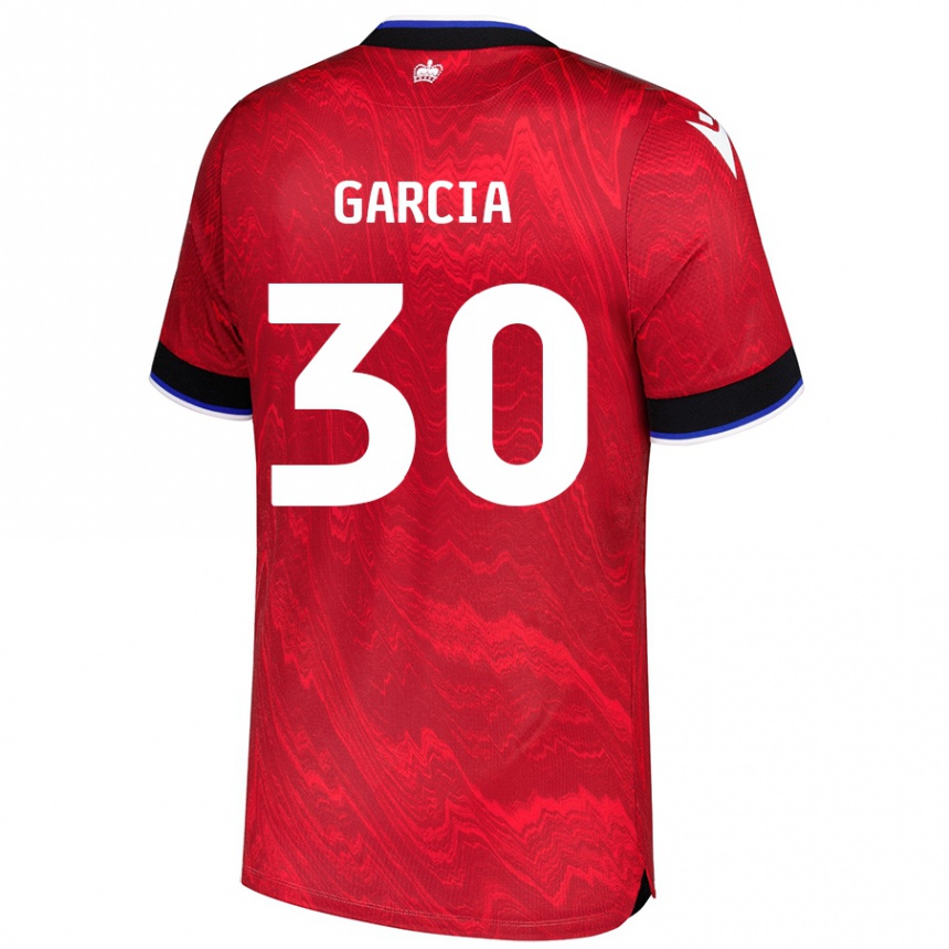 Kids Football Andre Garcia #30 Red Black Away Jersey 2024/25 T-Shirt Canada