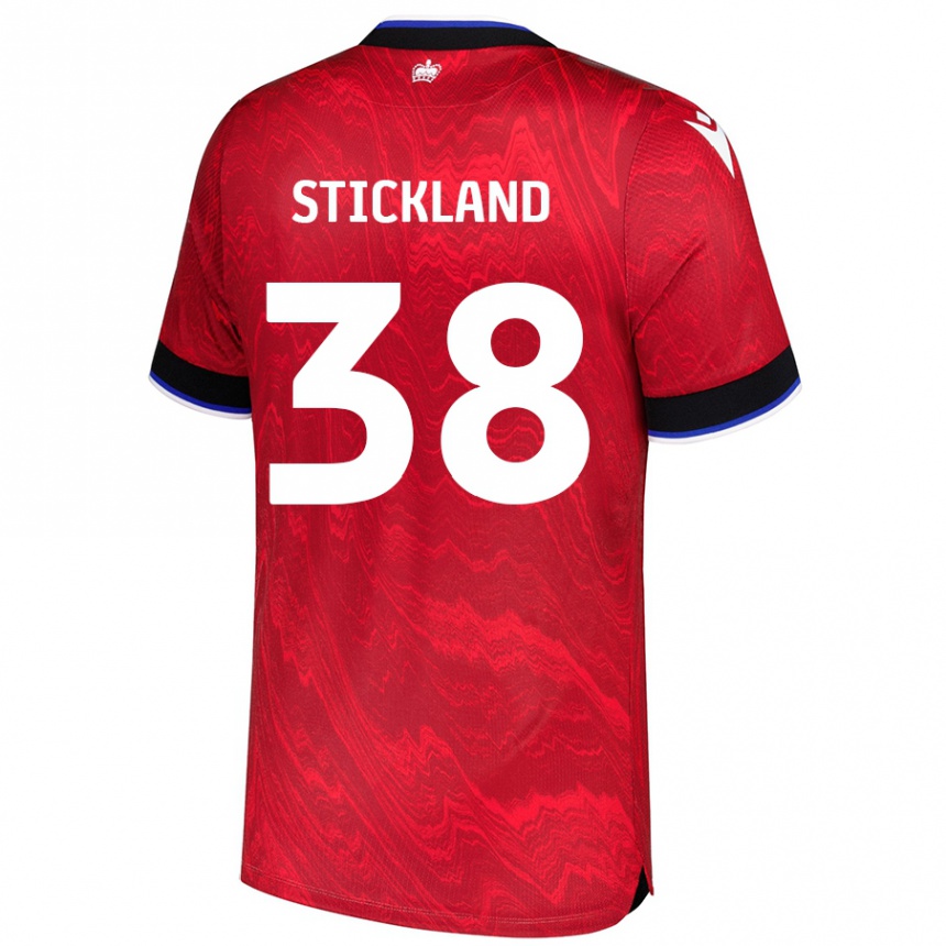 Kids Football Michael Stickland #38 Red Black Away Jersey 2024/25 T-Shirt Canada