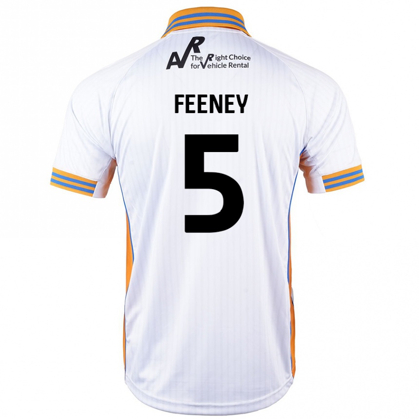 Enfant Football Maillot Morgan Feeney #5 Blanc Tenues Extérieur 2024/25 Canada