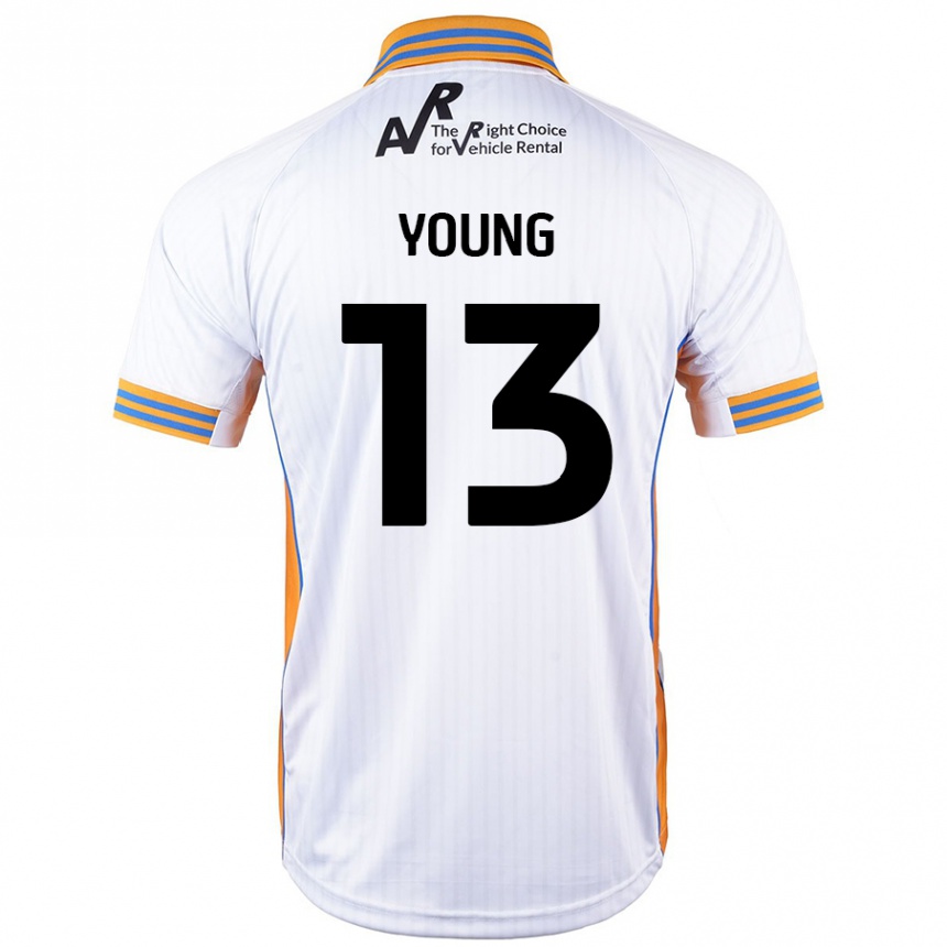 Enfant Football Maillot Joe Young #13 Blanc Tenues Extérieur 2024/25 Canada