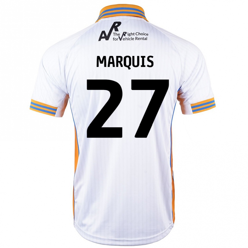 Enfant Football Maillot John Marquis #27 Blanc Tenues Extérieur 2024/25 Canada