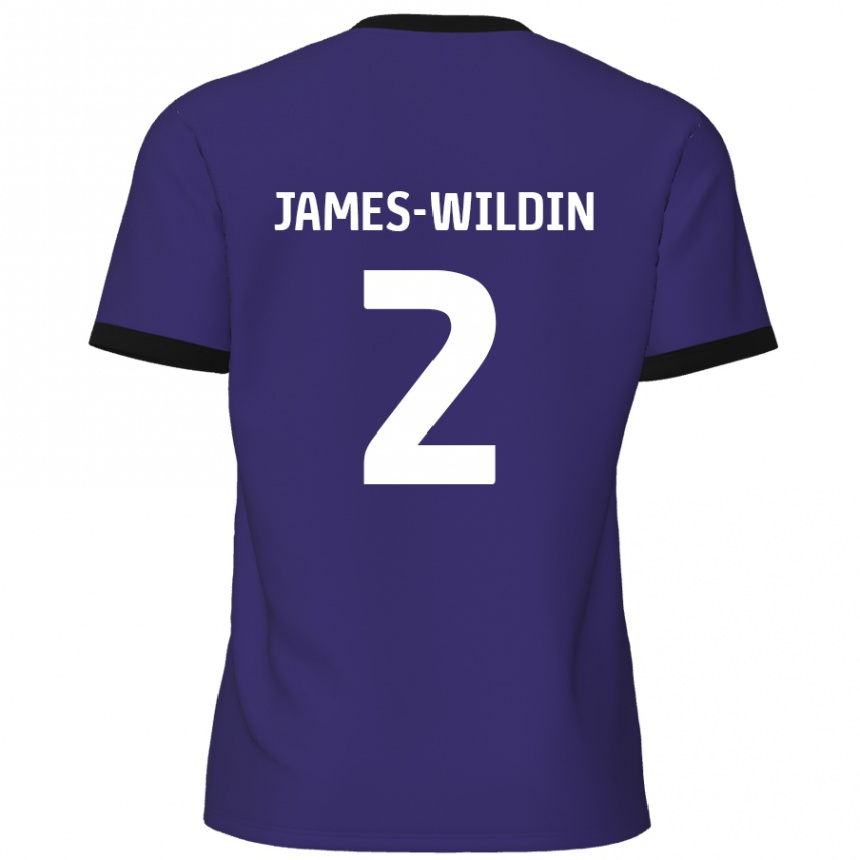 Kids Football Luther James-Wildin #2 Purple Away Jersey 2024/25 T-Shirt Canada